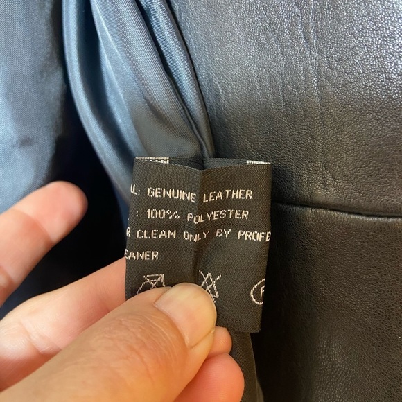 BASIX Jacob Stevens Men’s  Black Leather Jacket Size Large Zip Up - Picture 12 of 12